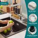 Eormoe Faucet Mat for Kitchen Sink Diatomite Stone Drying Mat & Sink Protectors, Prevent Moisture Sink Splash Guard Water-Absorbing Stone Tray for Bathroom Counter (Light Grey, 23.6" x 3.9")