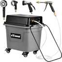 Cordless Portable Power Washer - 10 Gal Built-in Tank, 330 PSI Max, 5 Hrs Runtime, Wheel-Mounted & Hoseless, Perfect for Car Wash, Portable Shower, Garden/Patio, Camping & Outdoor Cleaning