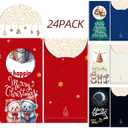 Christmas Money Holders for Cash 24 Pack Money Cards for Cash Gift Christmas Xms New Year Luck Money Red Envelope Personalized Holiday Money Holder Unique Cards