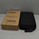 FASTMOMENT Airplane Seat Cushion Portable Travel Cushion for Comfort Foldable Stadium Pad with Breathable Fabric Seat Pad Perfect for Long Flights, Office, Bleacher, Camping (Standard Size - 15.7'', Black)