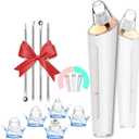 Blackhead Remover Pore Vacuum,Newest Upgraded USB Rechargeable Facial Pore Cleaner Blackhead Removal Kit with 3 Suction Power,5 Probes Black Head Extractions Tool for Women & Men (Off White)