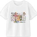 Boys Easter Shirt for Toddler Girls Kids Easter T-Shirts Tops Funny Bunny Graphic Tee Short Sleeve 2-8Y (He is Risen Matthew 28:6)