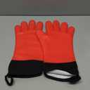 GEEKHOM BBQ Gloves Heat Resistant Oven Mitts - Silicone Grilling Gloves with 13.7" Arm Protection - Waterproof Pot Holder Non-Slip for Men & Women, Kitchen Outdoor Cooking, Baking, Camping, Orange (One Size Fits Most)