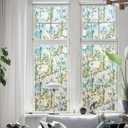 Finnez Window Privacy Film 3D Static Cling Window Film, No Glue Heat Control & 96% UV Blocking for Home Office, Decorative Frosted Glass Cover 29.5 Inch x 13.1 Feet