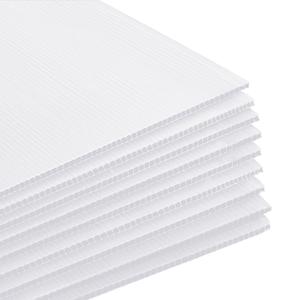 Patelai 4 Pcs 24 x 36 Inches Corrugated Plastic Sheet Corrugated Poster Board 4mm Thick Waterproof Blank Board Sheets Plastic Yard Sign for Garage and Estate Sale, Indoor and Outdoor Use(White)