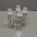 Dr. Brown's Anti Colic Options+ Narrow Glass Baby Bottle with Level 1 Slow Flow Nipple, BPA Free, 8 oz/250 mL, 0m+, 4Pack