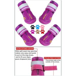 QUMY Dog Shoes for Hot Pavement, Dog Snow Boots & Paw Protectors for Winter
Dog Booties Medium Large Size Dogs, Water-resistant in the Rain, Outdoor Walking, Indoor Hardfloors Skid-resistant Sole