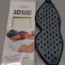 LitBear Breathable Sleep Mask, 3D Eye Mak Sleep for Side Sleepers Women Men, Light Blocking Sleeping Mask with Adjustable Strap, Soft Lightweight Eye Cover for Travel, Night Work, Nap -Ice Blue