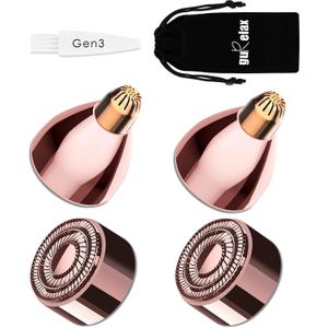 Gurelax Generation 3 Replacement Heads for Finishing Touch,ace and Eyebrow Hair Remover Replacement Heads, 18k Gold Precision Replacement Blades Compatible with New Flawless Gen 3 (2+2)