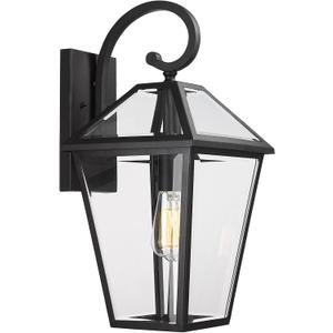 Large Outdoor Light Fixtures Wall Mount 21'' Waterproof Exterior Wall Lanterns with Glass, Outdoor Wall Light, Outside Wall Sconces, Front Porch Lights for House Garage Doorway Patio 1 Pack