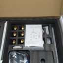 Full Body Rain Shower System - 16inch Matte Black LED Rain Shower Thermostatic Faucet Set - Spray Jet with On-off Switch, Can Run Together