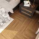 54 Sq.Ft. Peel and Stick Vinyl Floor Tiles 36" x 6" Wood Look Planks, 36 Pack Waterproof Self-Adhesive Flooring Tiles, DIY for Renter, Kitchen, Living Room, RV, Burlywood