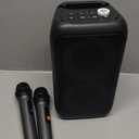 Karaoke Machine, Portable Bluetooth Speaker with 2 Wireless Karaoke Microphones, Karaoke Machine for Adults Kids with PA System,Stage Monitors Support TWS/TF/USB/AUX for Home Party Stage,Xmas Gifts (Black)