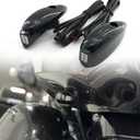 Aluminum Black LED Front Turn Signals Running for Touring Road Glide FLTRXS Special FLTRU FLTRK 2015-2023 2021 Motorcycles Light Turn Amber Clear Lenses