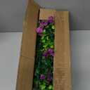 Artificial Flowers Fake Plants for Outdoors Spring Decoration, 13Bundles Silk Realistic UV Resistant Faux Flowers for Outside Planter Porch Yard Patio Garden Home Indoor, Purple