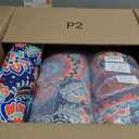 Hoteam 4 Set Outdoor Patio Chair Cushions 20 x 42 in Deep Seat Waterproof Patio Cushions Set for Furniture Replacement Removable Seat and Back (Red Paisley Pattern)