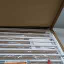 Keny 29"-42.5" Baby Gate for Stairs, Auto Close Safety Dog Gate, Pressure Mounted Easy Walk Through Pet Gate for Doorways, Durable Stair Gate, 30" Tall, White