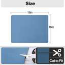 Ecotrim - Dish Drying Mat for Kitchen Counter | Coffee Bar Mat for Countertops | Heat Resistant Drainer Mat with Non-slip Rubber Backed | Hide Stain Kitchen Absorbent Draining Mat | Blue 16"x18"