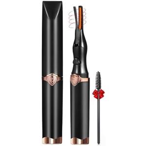 Heated Eyelash Curler, 2-in-1 Clip-Type Design, 3 Temperature Modes, USB Rechargeable Electric Eyelash Curler, Natural Curling 24H Long-Lasting Curl, Black 1