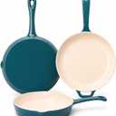 QuliMetal Nonstick Enameled Cast Iron Skillet Set (8", 9.5", 11")