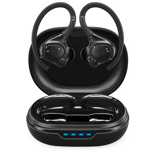 iLive IAEBTW53B Bluetooth True Wireless Earbuds with Built in Mic, IPX7 Waterproof, Charging Case, and Bluetooth 5.3 (Black)