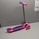 Scooter for Kids Ages 3-5 - Light Up Wheels, Extra Wide Deck, Foot Activated Break, Self Balancing Kids Toys for Boys & Girls (Pink/Purple)