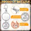 Sureio 50 Pcs Christmas Employee Coworkers Appreciation Gifts Inspirational Christmas Keychain Bulk Thank You Gift Keychains with Hook Clip for Coworkers Teacher Staff Team