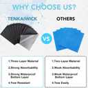 550 Pack Disposable Dental Bibs 13"x18", 3-Ply Waterproof Tattoo Bibs Sheet for Nail Salon, Dental Clinic, Feeding, Tattoo Shop (Black)