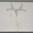 Pure Handmade Rhinestones Beads Patches Trim Bodice Applique Sewing Fringe Tassel Chain for DIY Clothing Wedding Decoration 15X19.6inches (Clear AB)