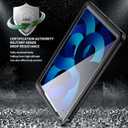 Designed for 2020-2022 iPad Air4/5 10.9 Inch Waterproof Case, IP68 Waterproof 360 Degree Professional Dustproof, Shockproof Case with Lanyard & Stand