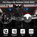 Windshield Sun Shade for Chevrolet Chevy Equinox 2018-2024 (Not for Equinox EV) - 5-Layer Bubble Foldable Front Window Shade Sun Visor Accessories - Blocks Heat & UV Rays