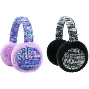 RAOEXI Winter Ear Muffs For Kids Warm Furry Knit Girls Earmuffs Boys Baby Plush Toddler Ear Warmers Outdoor Ear Covers