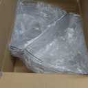 Oubonun Lazy Susan Organizers Set of 8, 12.8 x 11.7 x 4 Plastic Transparent Kitchen Cabinet Storage Bins with Handle, 4" Deep Container, 1/8 Wedge - Food Safe, without BPA