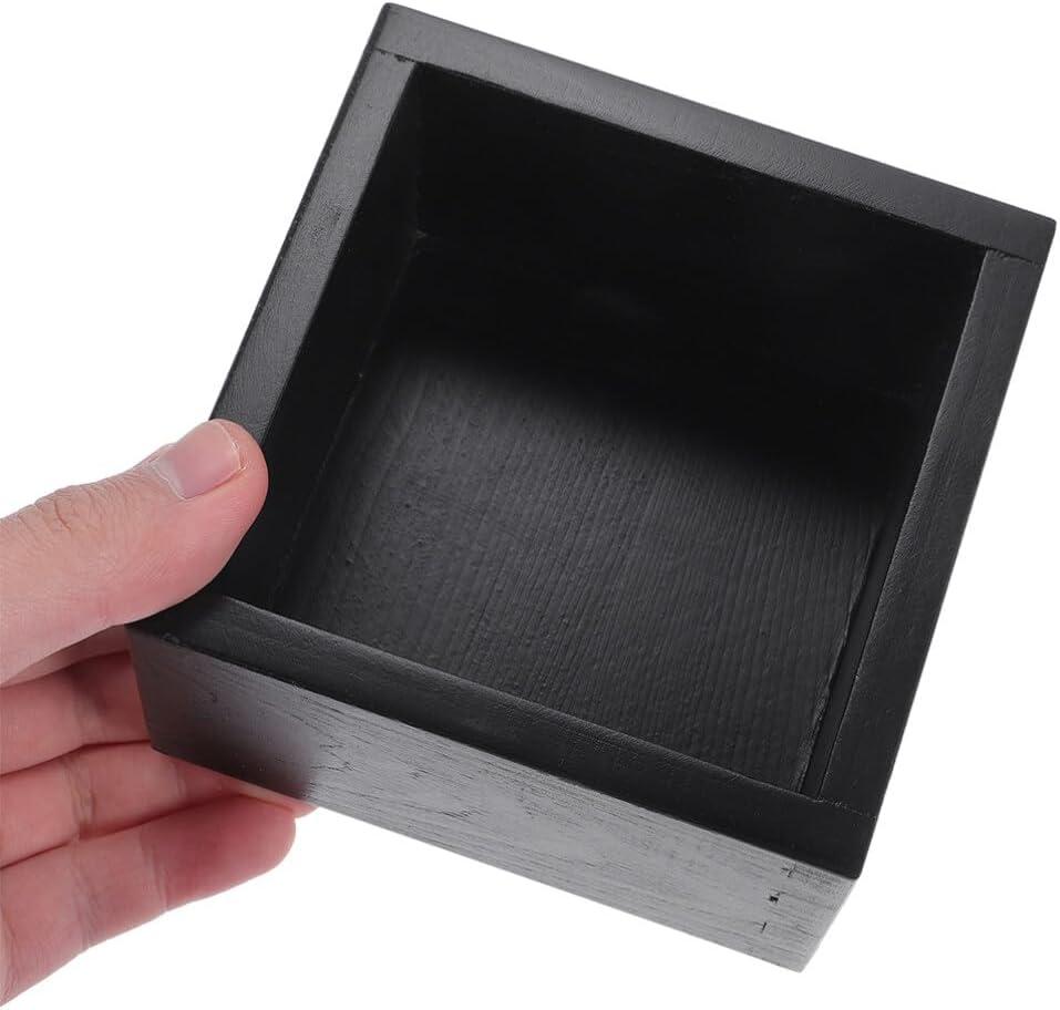 2pcs Wooden Sake Cup Box Set Black