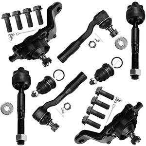 SCITOO 8pcs Front Suspension Kit Inner Outer Tie Rod End fit 2004-2006 for Toyota for Tundra 2005-2007 for Toyota for Sequoia with Upper Lower Ball Joint