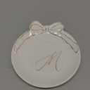 COLLECTIVE HOME Custom Initial Ceramic Jewelry Tray with Bow - Ring Holder & Earring Dish | Christmas Gift Idea for Women, Unique Birthday Present for Her (M)