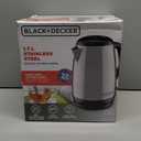 BLACK+DECKER 1.7L Cordless Electric Kettle, KE1700SD, Rapid Boil, Auto Shutoff, Stainless Steel