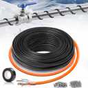 3FT3FT-200FT Pipe Heating Cable for Pipe Freeze Protection, Heat Cable for Water Pipes(Metal and Plastic), Pipe Heat Tape Keeps Water Flowing at -40F 5w/ft, 120V Plumbing fixture