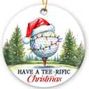 2 x Golf Christmas Ornaments 2025 - Golf Gifts for Men Women Dad Husband, Ceramic Golf Ornament for Christmas Decorations, Gifts for Golfers, Golfing Lovers, Friends