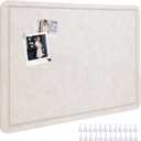 Large Bulletin Board 36" x 24", Foldable Cork Board, Felt Pin Boards