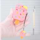 AirPods 2/1 Case Cover with Keychain & Cleaning Kit, for Apple AirPods 2nd 1st Generation Charging Case, 3D Cartoon Cute Soft Silicone AirPod Protector for Women Men Girls Boys, 140