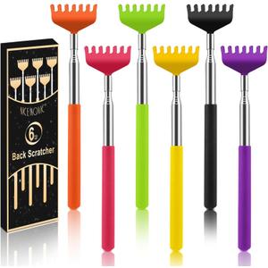 NICEMOVIC 6 Pack Back Scratcher, Mothers Fathers Day Dad Gifts, Stocking Stuffers for Women Men Teens, Easter Basket Stuffers for Teens, Prizes for Adults, Birthday Gag Bulk Gift for Mom Dad Adults