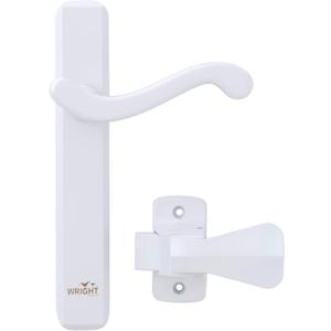 Wright Products - Bayfield Surface Lever Mount Latch for Screen and Storm Doors, Black (Transitional, White)