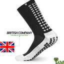 LUX Anti Slip Soccer Socks - Non Slip Sports Grip Pads Socks - Football, Soccer, Basketball Black