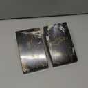 Ottimo Premium Polished Natural Marble bookends for use as Bookshelf Decor, Home, Office or Kitchen Shelves. Heavy, Triangular,and Modern Decorative Book Stopper with Anti-Slip Pads (Black Gold)