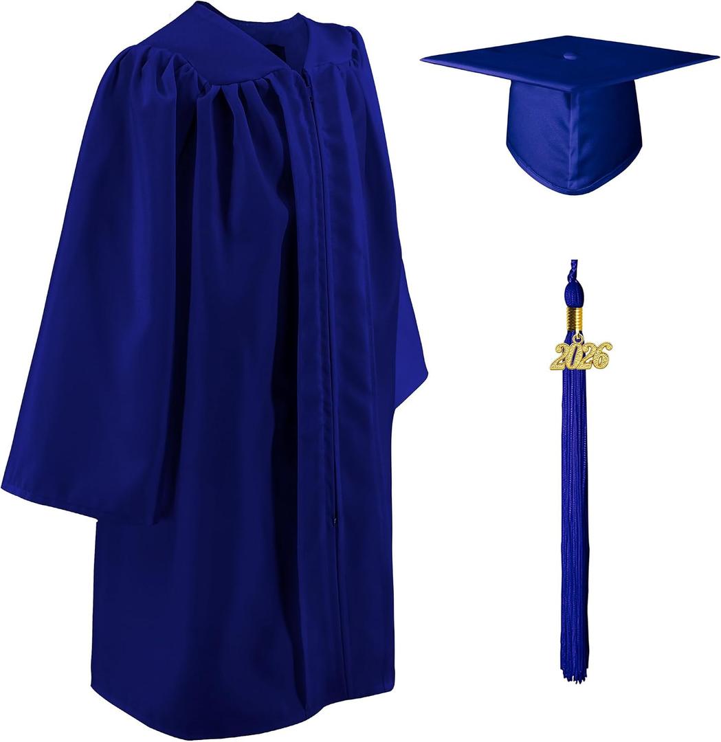 GraduatePro Kindergarten Graduation Cap and Gown Class of 2026, Preschool Kids Ceremony Party Gift, Size 27