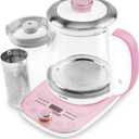 16-In-1 Nutri-Water Kettle, Green Tea, Fruit Tea, Flower Tea, Asian Traditional Recipes, Pink