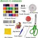 Large Sewing Basket with Accessories, Sewing Organizer Box for Sewing Supplies and DIY Crafting Tools Storage Christmas Gift for Sewing Craft Lovers (Green flowers)