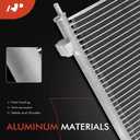 A-Premium Air Conditioning A/C Condenser Compatible with Honda Ridgeline 2006-2014 V6 3.5L, Replace# 80110SJCA01