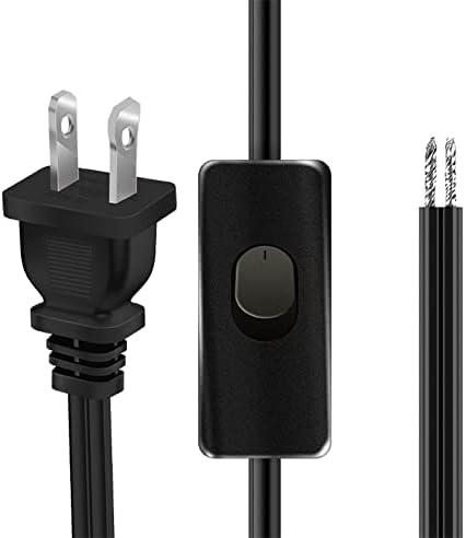 Premium Plug Wire, Lamp Cord with Switch Button, Power Cable, Replace The Light Wire, Polarized Plug